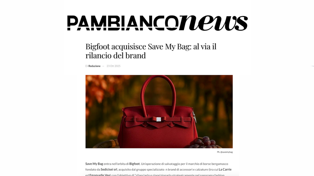 Bigfoot acquisisce Save My Bag: al via il rilancio del brand